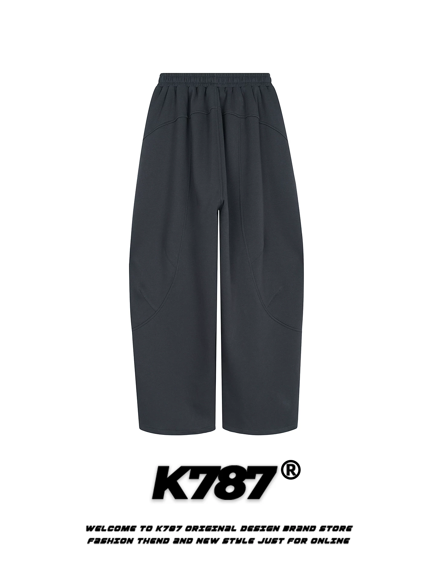 Quần jogger thể thao unisex K787 phong cách đường phố Mỹ, thêu chữ, dáng rộng, dây rút, phong cách hip-hop, ống rộng