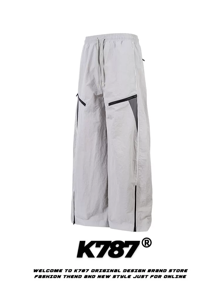 K787 Quần đi bộ đường dài ngoài trời kiểu cổ điển của Mỹ dành cho nam và nữ, quần ống đứng kiểu dáng thể thao khiêu vũ đường phố nhanh khô