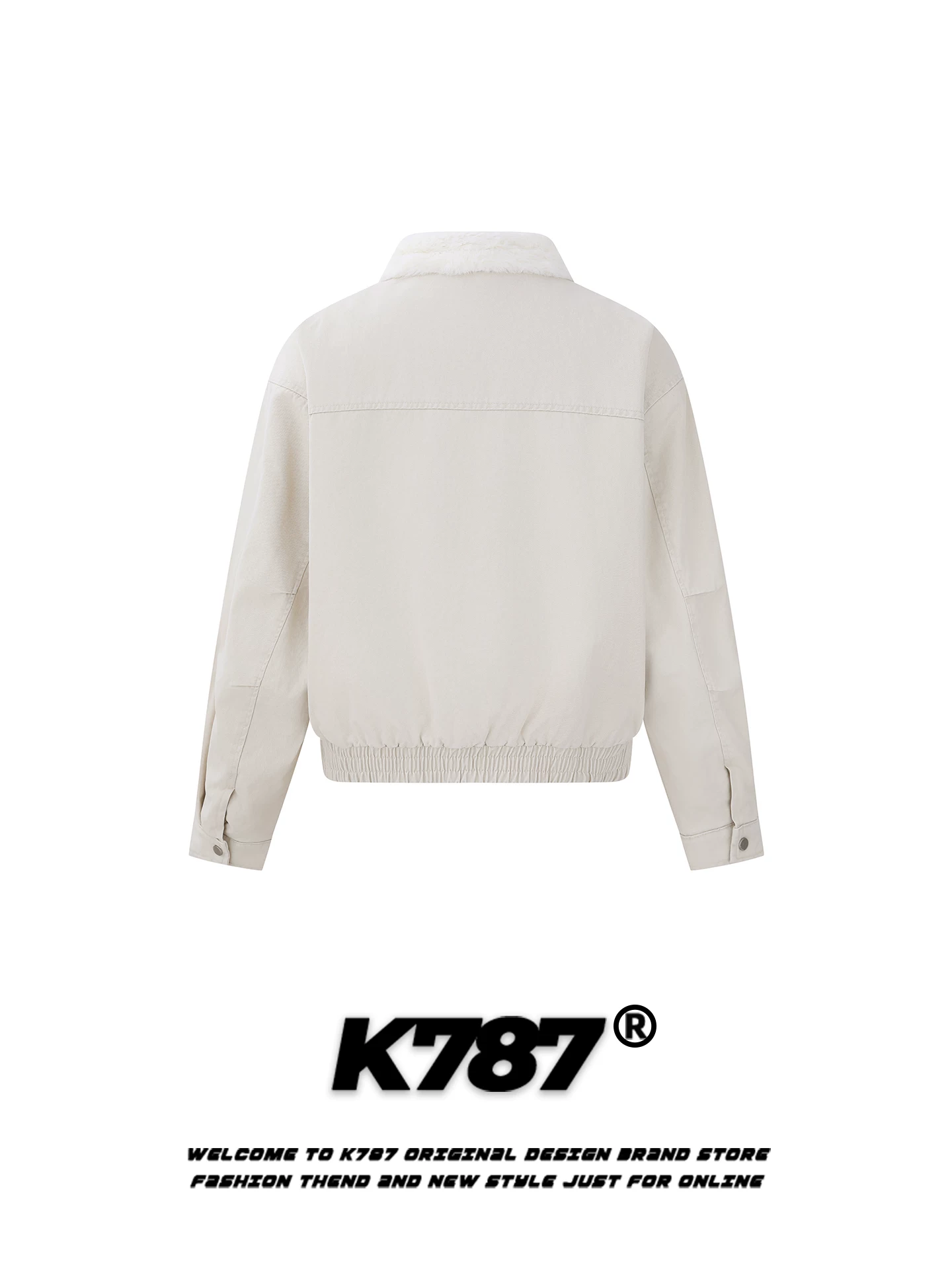 Áo khoác cotton cổ điển kiểu Mỹ K787 dành cho nam và nữ, áo khoác cotton dày dặn, dáng rộng, kiểu dáng đơn giản, ấm áp