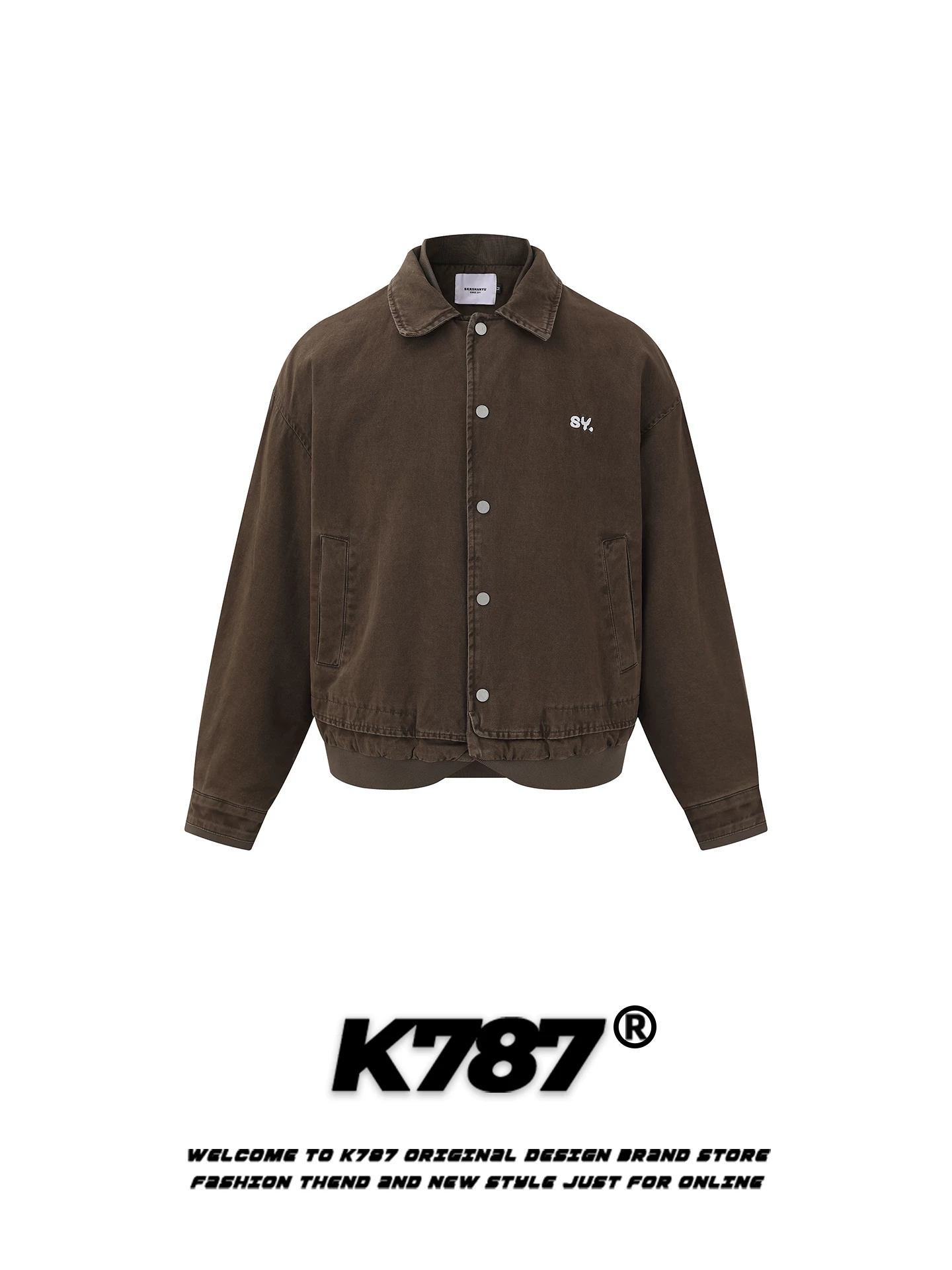 Áo khoác cotton cổ điển kiểu Mỹ K787 dành cho nam và nữ, áo khoác cotton ấm áp có đệm kiểu dáng rộng rãi hợp thời trang.