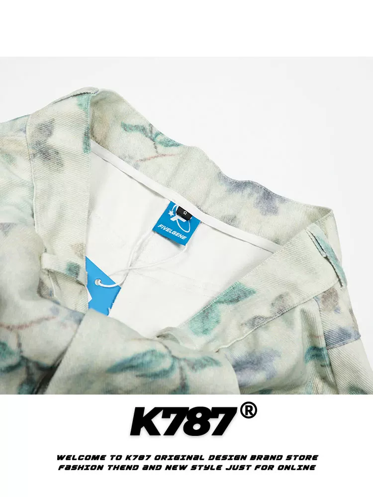 K787 Quần kiểu Mỹ cổ điển theo xu hướng quốc gia quần âu nghệ thuật unisex đa năng phong cách đường phố lười biếng hip-hop quần ống rộng thẳng