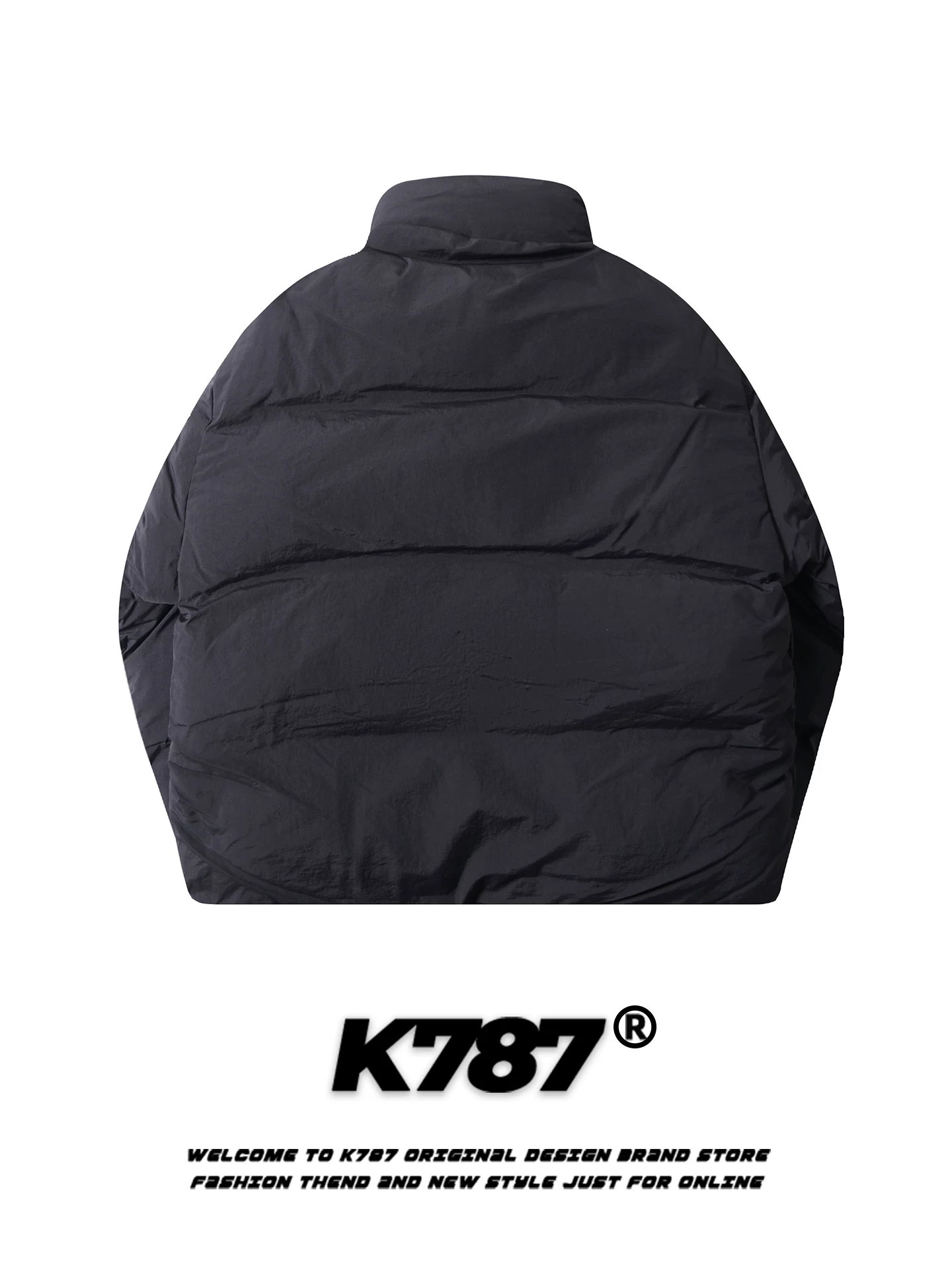Áo khoác cotton dáng đứng cổ trụ kiểu dáng đường phố Mỹ K787, chất liệu cotton, unisex, thời trang, thương hiệu nổi tiếng, ấm áp, dáng rộng, áo khoác đôi mùa đông