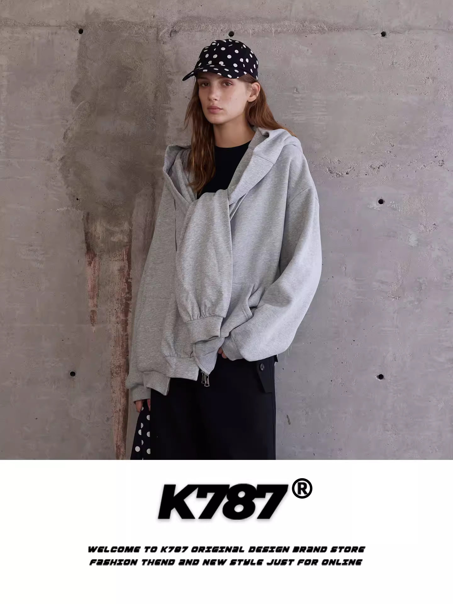 Áo hoodie giả hai mảnh kiểu Mỹ cổ điển K787, unisex, thời trang, phong cách đại học, áo khoác cặp đôi, kiểu dáng năng động