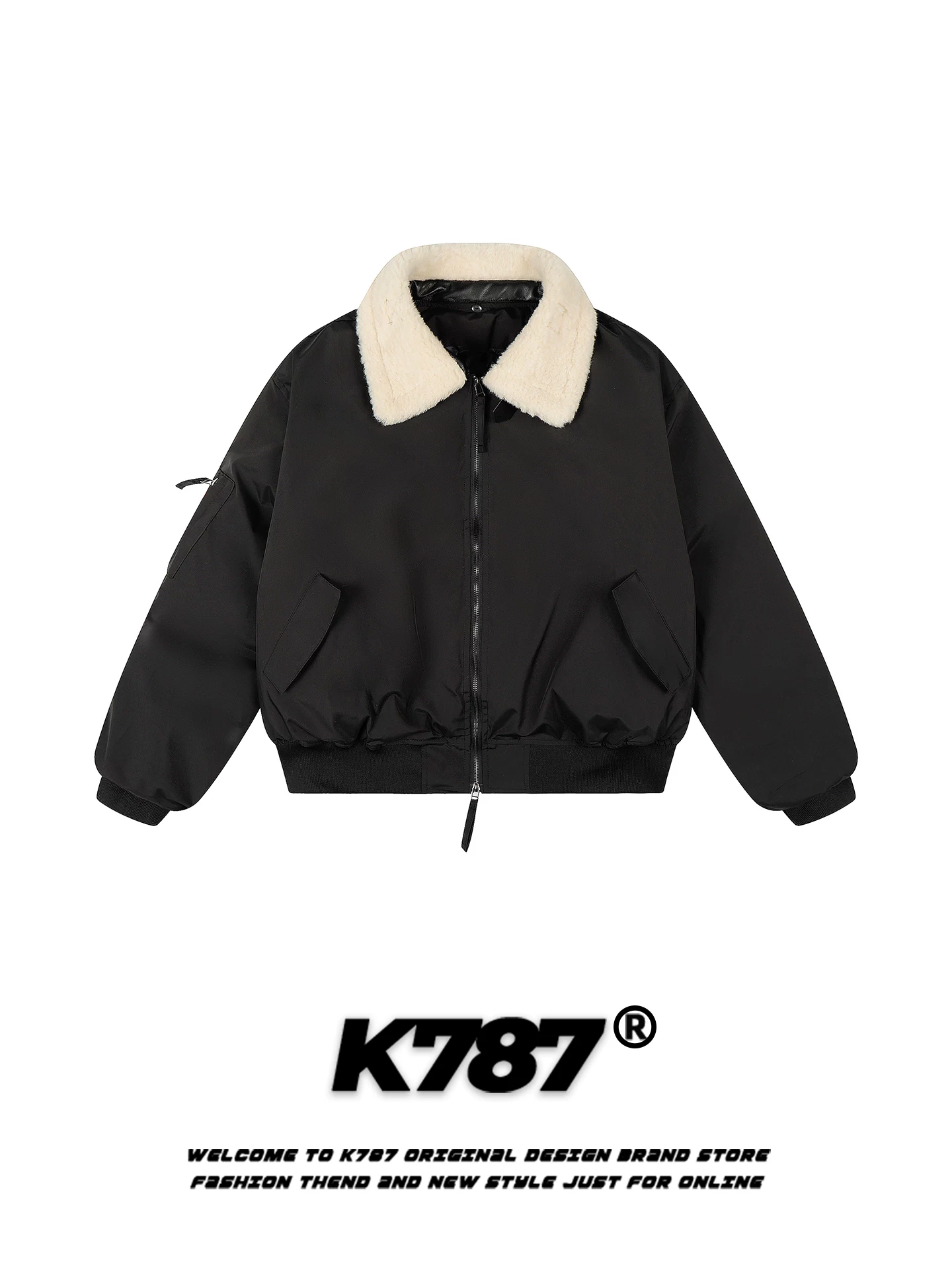 Áo khoác cotton cổ điển kiểu Mỹ K787 dành cho nam và nữ, áo khoác cotton dày dặn ấm áp kiểu dáng thời trang dành cho cặp đôi.