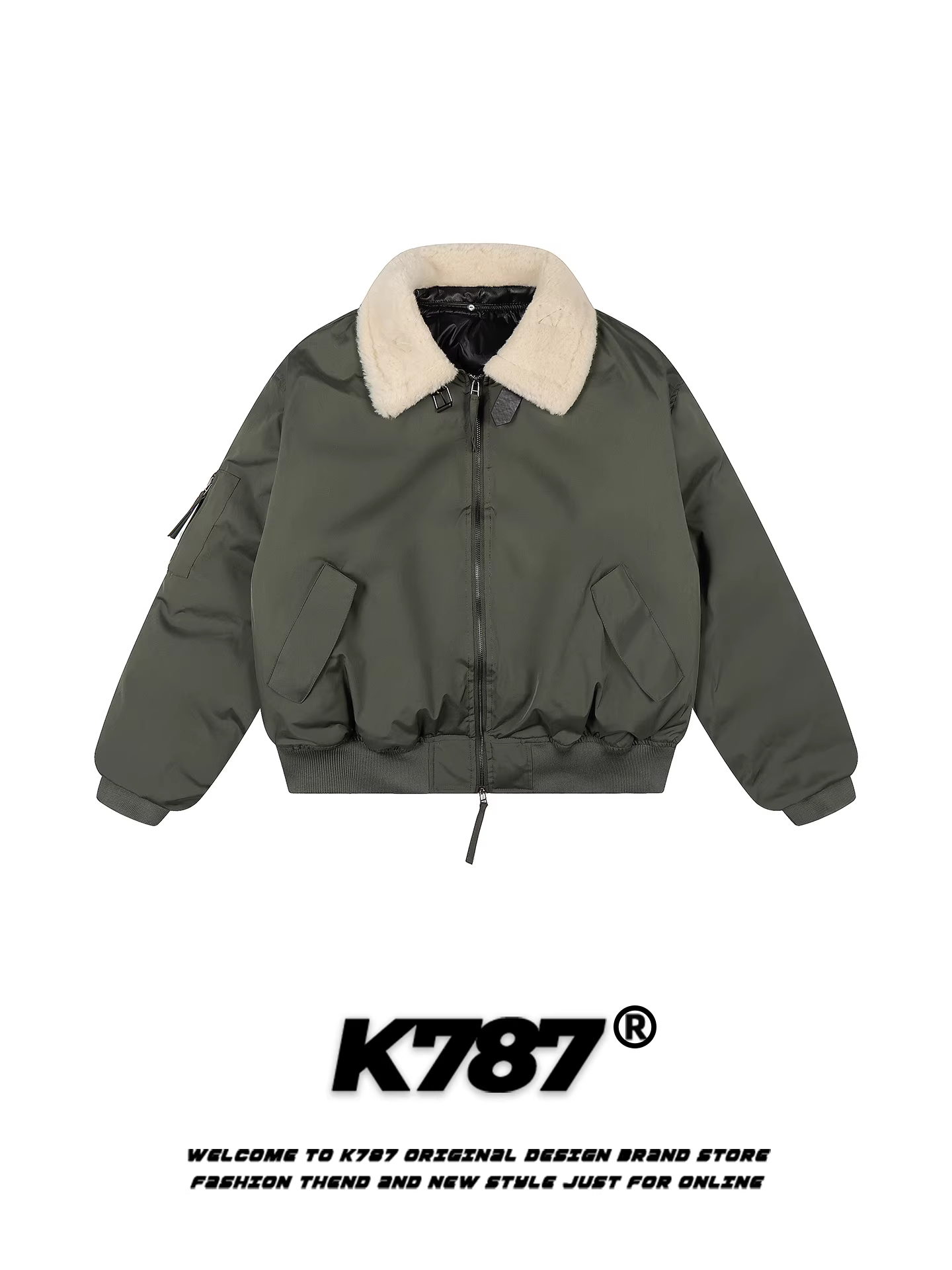 Áo khoác cotton cổ điển kiểu Mỹ K787 dành cho nam và nữ, áo khoác cotton dày dặn ấm áp kiểu dáng thời trang dành cho cặp đôi.