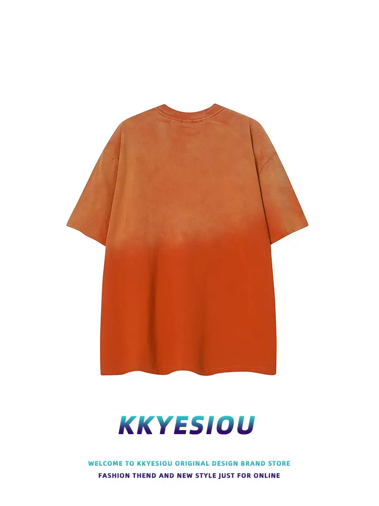 Áo thun ngắn tay kiểu dáng cổ điển kiểu Mỹ của thương hiệu KKyesiou dành cho nam và nữ áo thun oversize dành cho cặp đôi