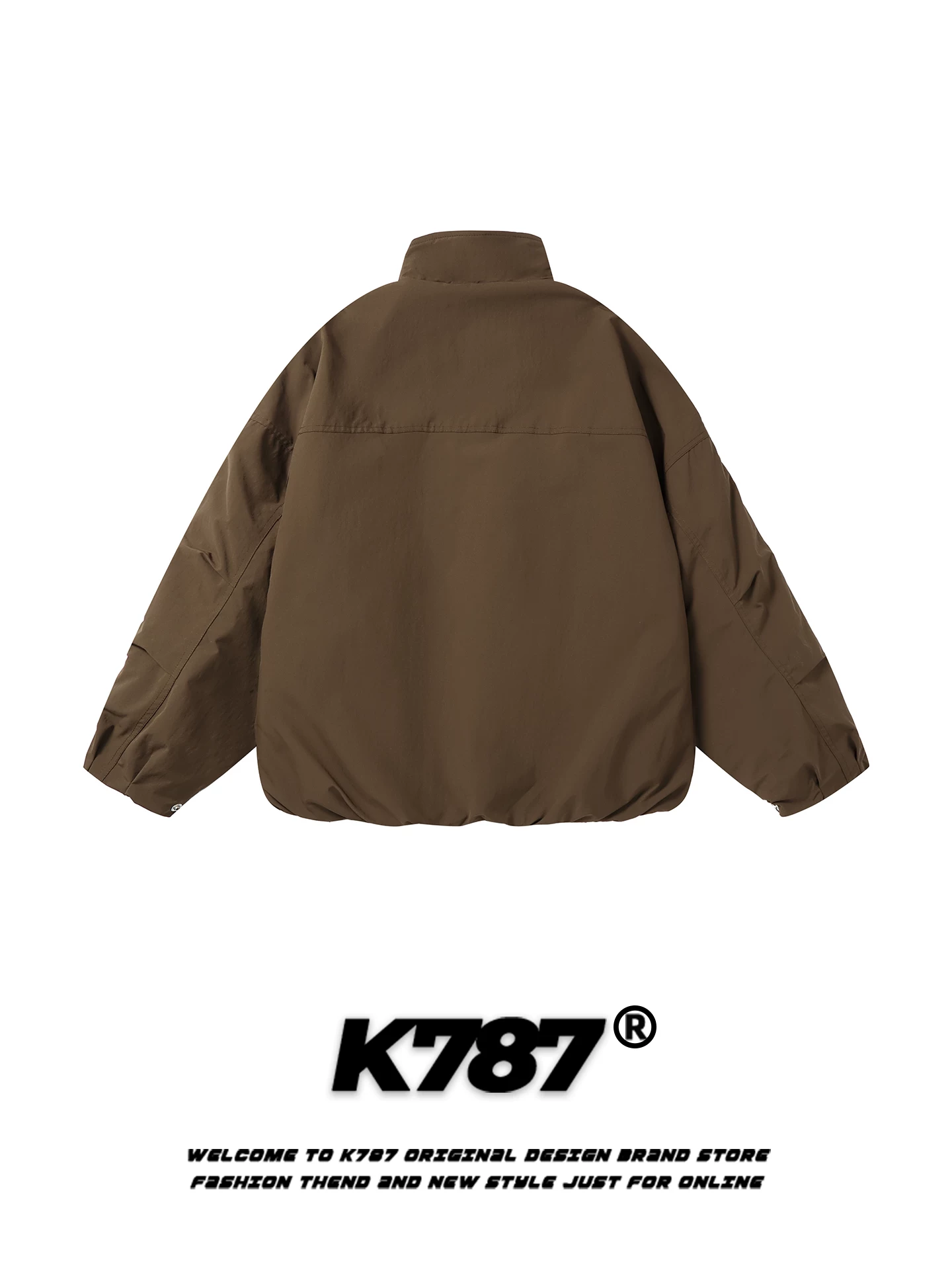 Áo khoác cotton cổ đứng thiết kế theo phong cách retro Mỹ K787 dành cho nam và nữ, áo khoác cotton dày dặn và ấm áp mùa đông dành cho cặp đôi, hợp thời trang.