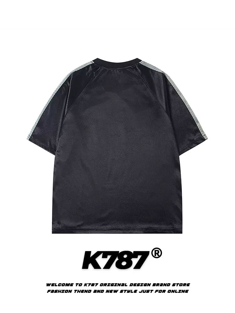 K787 Áo thun phong cách đường phố Mỹ hình mèo kitty graffiti nửa tay unisex phong cách châu Á nhẹ nhàng thoáng khí áo thun ngắn tay