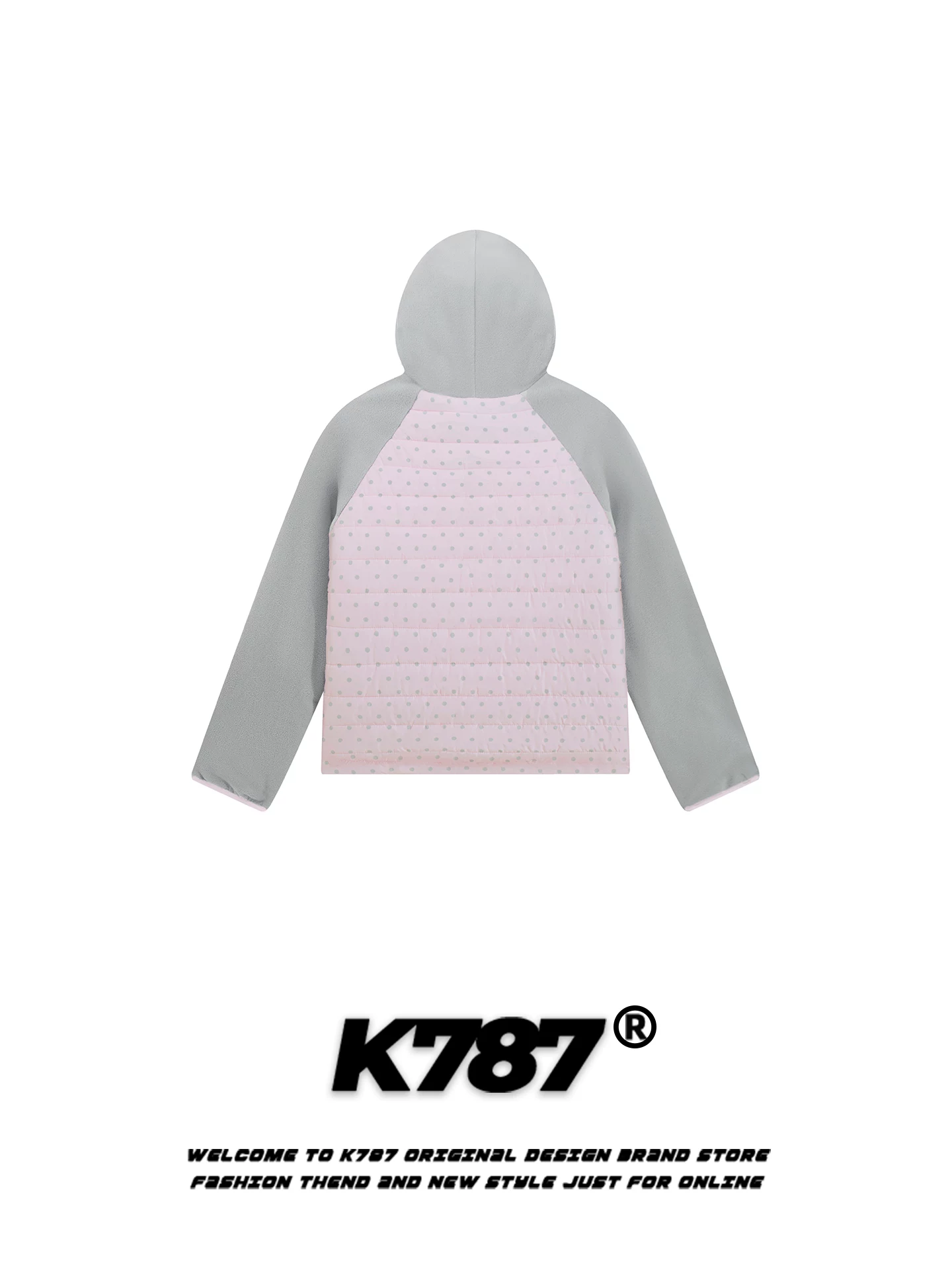 Áo khoác cotton có mũ trùm đầu kiểu Mỹ cổ điển K787, họa tiết chấm bi phối màu, kiểu dáng ôm sát, rộng rãi, ấm áp, dành cho nam và nữ, thích hợp làm áo đôi mùa đông.