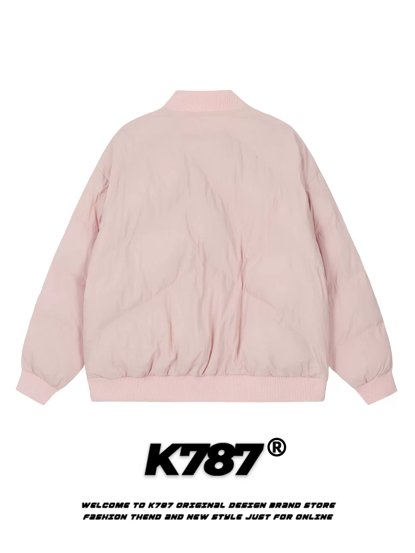 Áo khoác phao dày dặn thêu kiểu Mỹ cổ điển K787 dành cho nữ, phong cách dễ thương, áo khoác cotton may chần kiểu dopamine, áo khoác đôi.