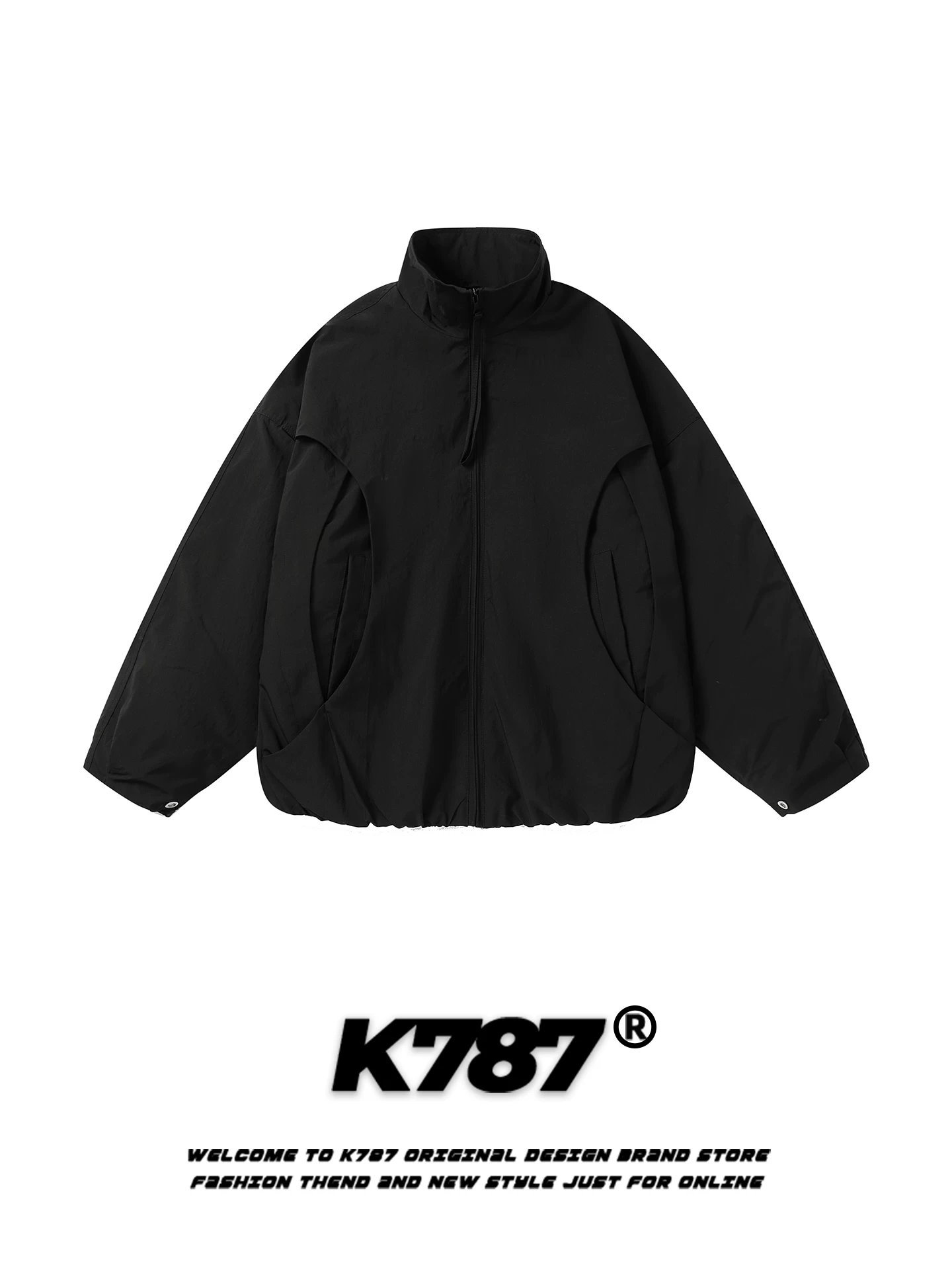 Áo khoác cotton cổ đứng thiết kế theo phong cách retro Mỹ K787 dành cho nam và nữ, áo khoác cotton dày dặn và ấm áp mùa đông dành cho cặp đôi, hợp thời trang.