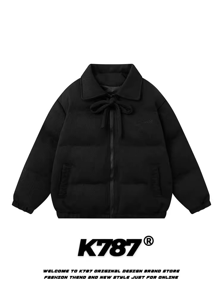 Áo khoác cotton nhung kiểu cổ điển K787 dành cho nam và nữ, áo khoác cotton dày màu trơn dành cho cặp đôi