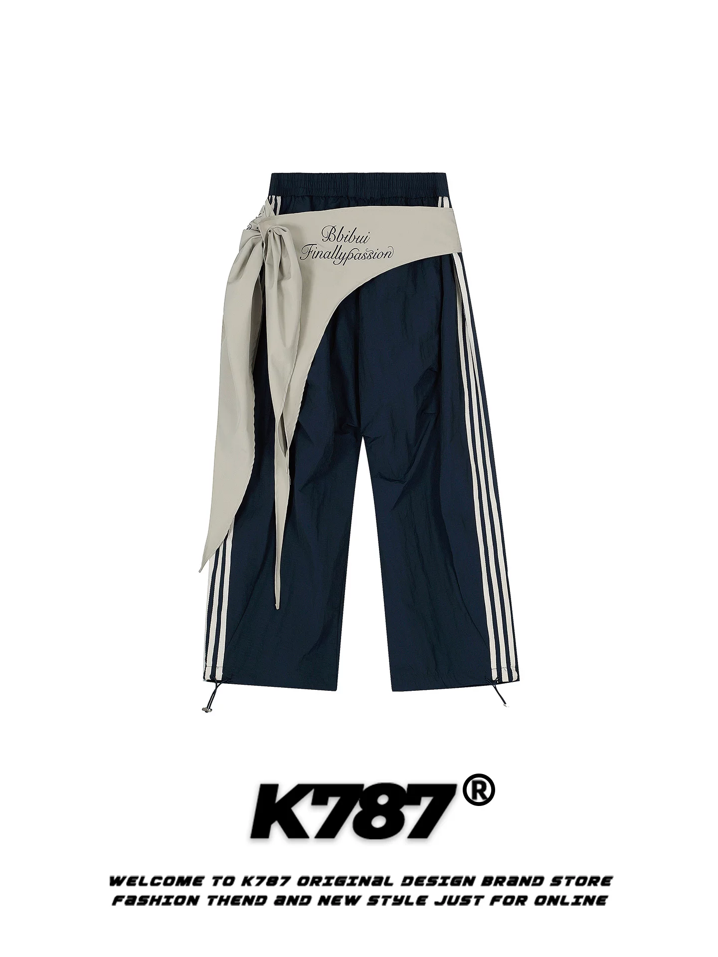 Quần dù sọc kiểu Mỹ cổ điển K787 unisex, thời trang, rộng rãi, thích hợp cho khiêu vũ jazz và thể thao