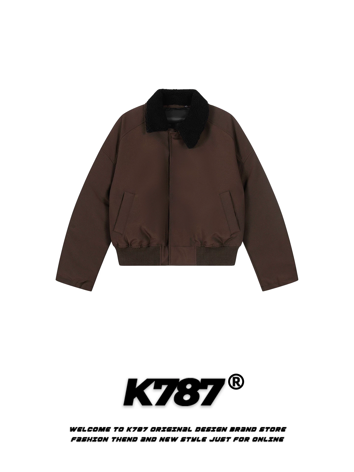Áo khoác cotton cổ điển kiểu Mỹ K787 dành cho nam và nữ, dáng rộng, dày dặn, ấm áp, kiểu phi công, thích hợp cho mùa đông.