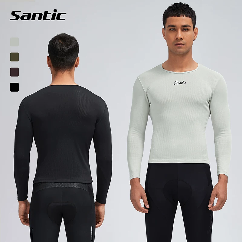 Quần lót dài tay nhanh khô mùa thu đông Santic Áo thun đi xe đạp đường trường có độ đàn hồi cao thấm mồ hôi dành cho nam