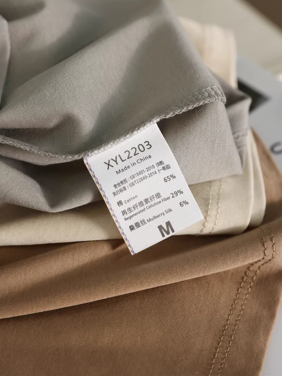 Áo thun lụa cotton cổ tròn/cổ chữ V đa năng màu trơn tay ngắn dành cho nữ mùa hè