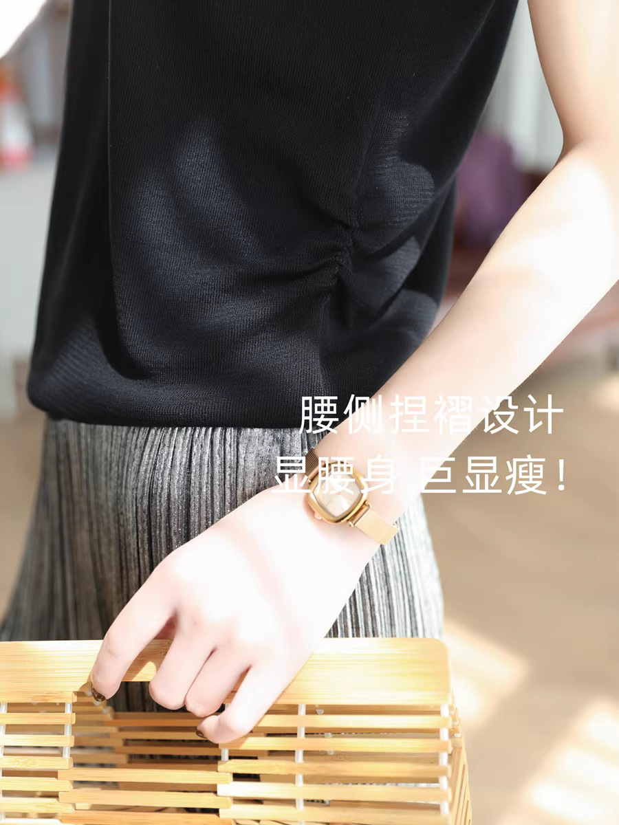 Áo thun nữ tay ngắn cổ đứng thêu bướm phong cách Trung Hoa mới chất liệu lyocell thoáng mát, kiểu dáng mới mùa hè