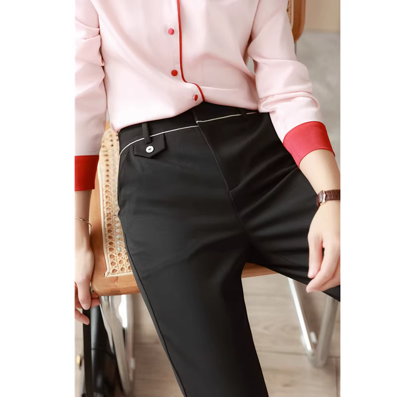 Đồ dùng cần thiết khi đi làm! Phải có! Quần thuốc lá, quần âu cơ bản dành cho nữ, cạp cao, tôn dáng, quần ống đứng thon gọn.