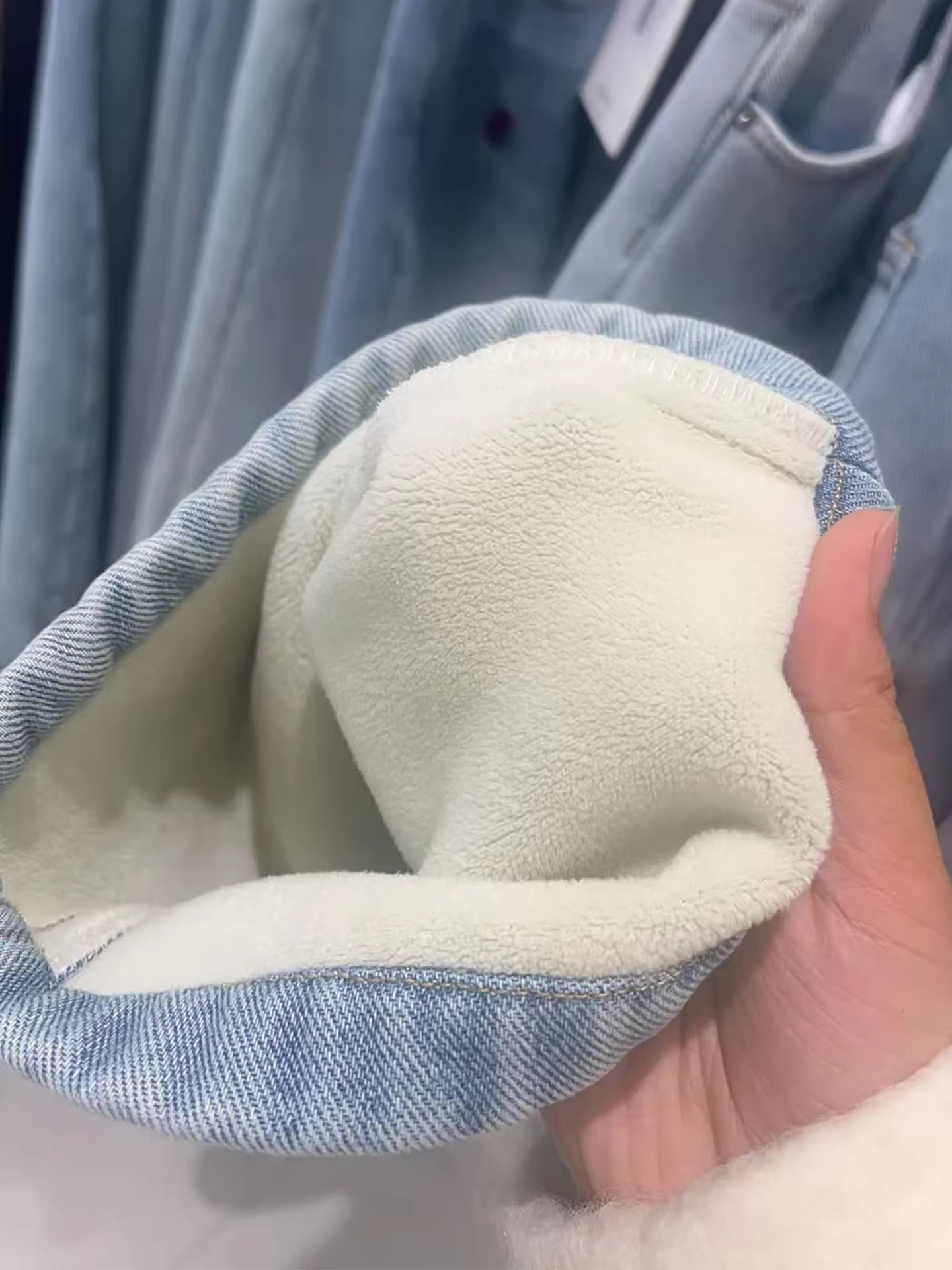 Quần denim ống thẳng có lót lông cừu mùa đông dành cho nữ, quần ống rộng siêu mềm, quần dài chạm sàn, quần dài nhỏ nhắn, hợp thời trang.