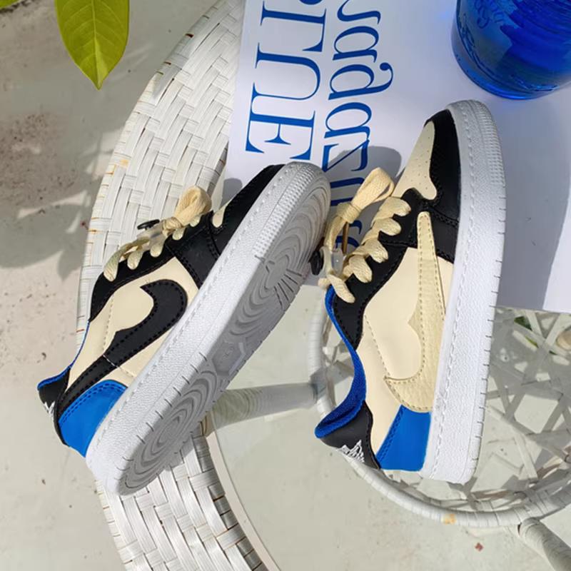 Giày thể thao da thật trẻ em mùa xuân thu 2025 kiểu dáng mới thời trang thoáng khí, giày thấp cổ cho bé gái và bé trai, giày thường ngày