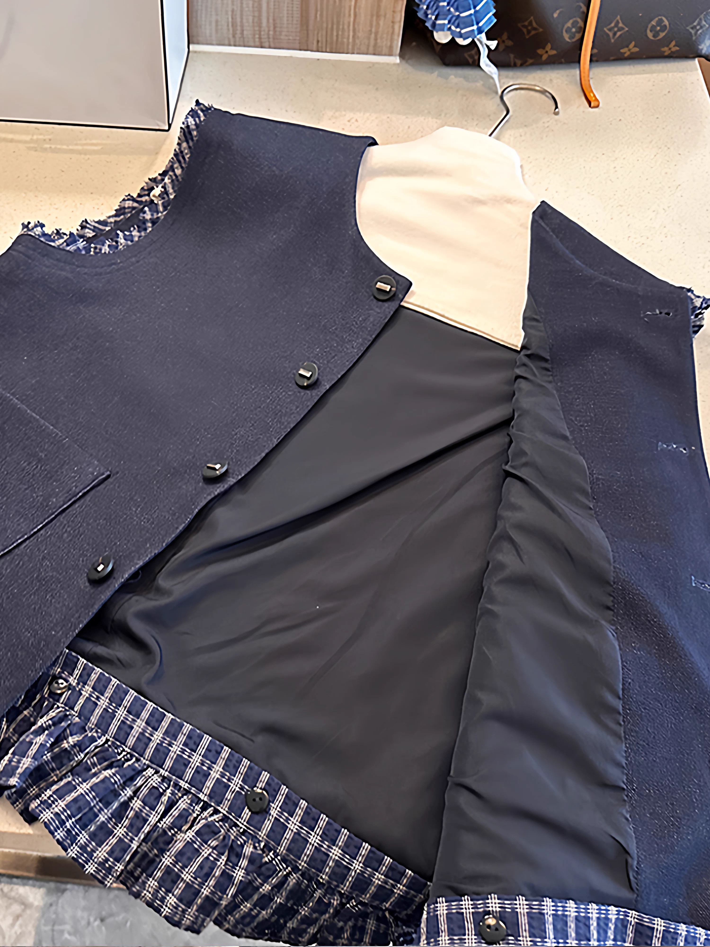 Áo vest denim không tay kiểu dáng mới mùa thu kiểu Hàn Quốc dành cho trẻ lớn hơn