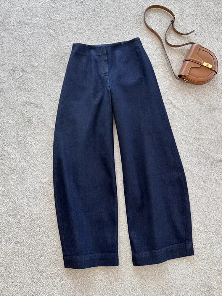 Quần jean chuối cho bé gái, quần lót lông cừu mùa thu đông, quần cà rốt thường ngày cho trẻ lớn, quần ống rộng đa năng cho trẻ em.