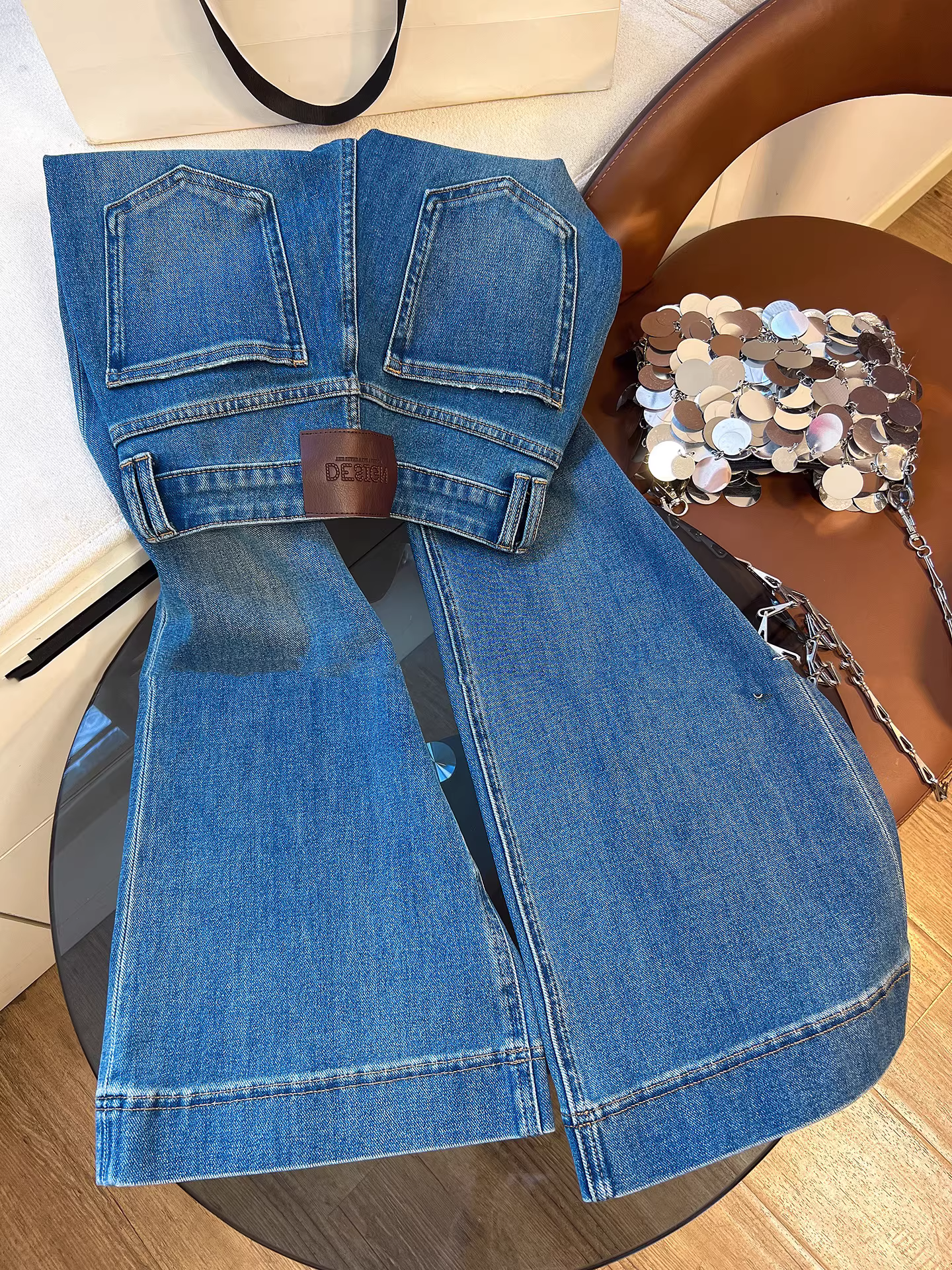 Quần denim ống loe tôn dáng và tăng chiều cao, quần dài đa năng, dáng thẳng, rộng, thoải mái, dành cho bé gái, quần ống rộng, quần nhỏ nhắn, quần mùa thu, quần trẻ em