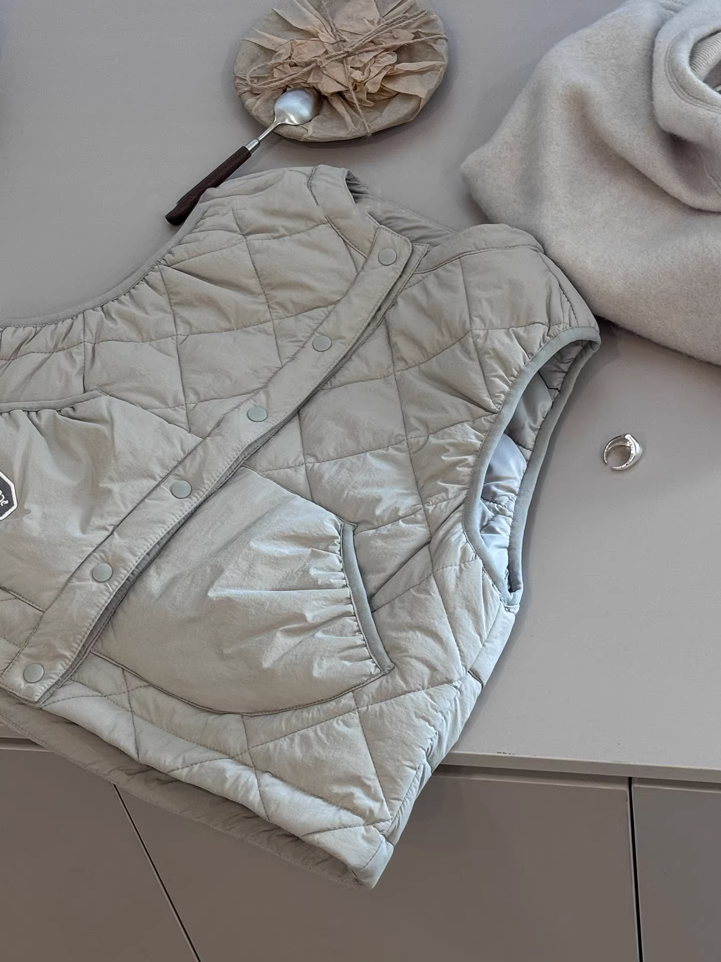 Áo khoác có đệm cho bé trai, áo trẻ em dáng rộng thường ngày mùa thu đông, áo khoác có đệm bên trong, áo vest không tay cho bé gái.