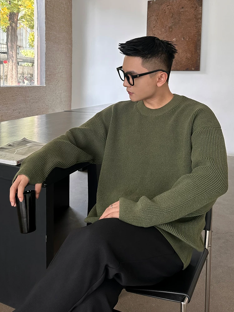 Trang phục số 22 [Áo len chống xù hạng A] Áo len nặng mùa đông 700g Áo len dệt kim ấm áp dành cho nam