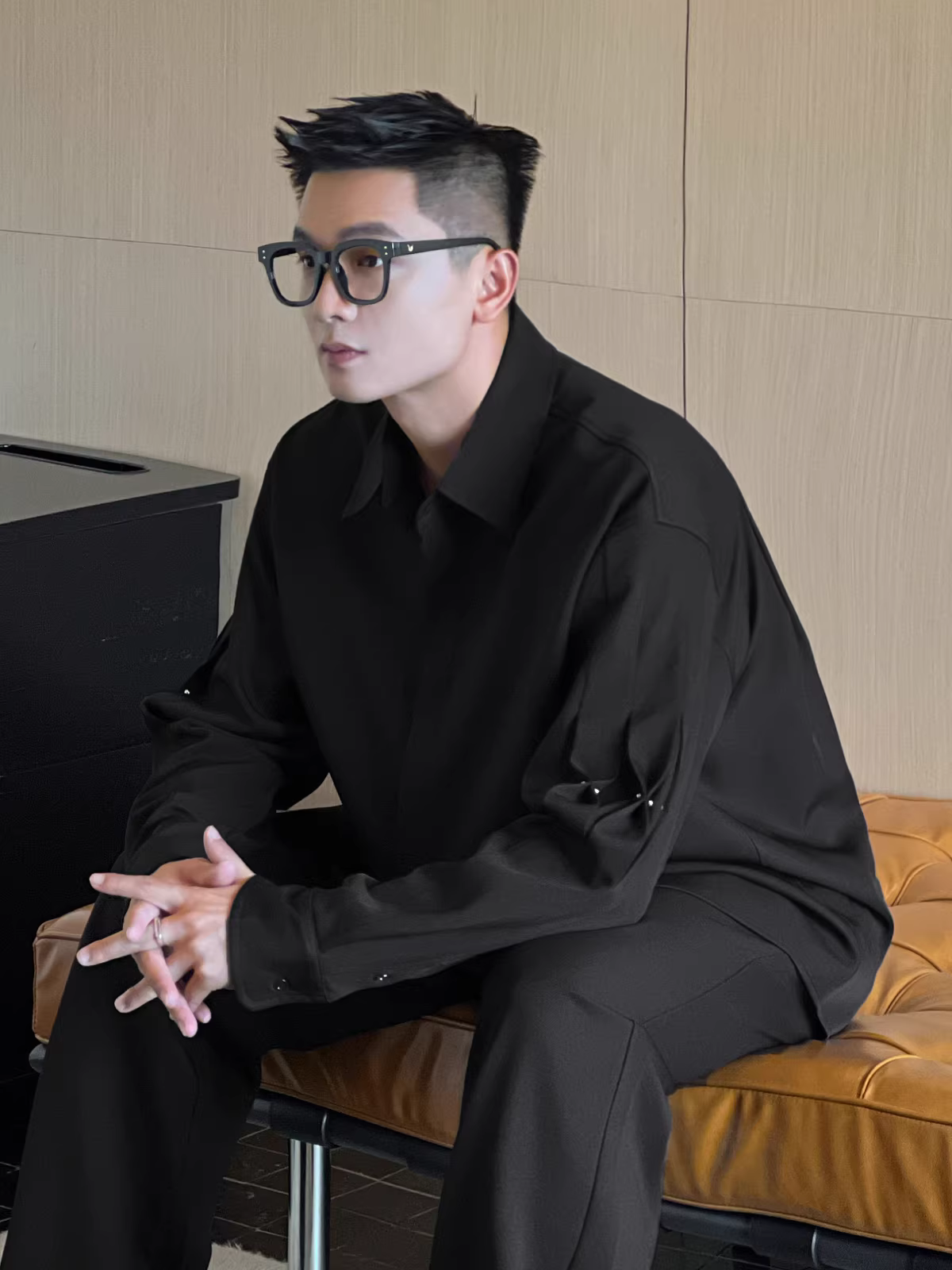 Áo sơ mi nam dài tay thiết kế xếp ly số 22, mang lại cảm giác cao cấp, áo sơ mi giản dị và đa năng.