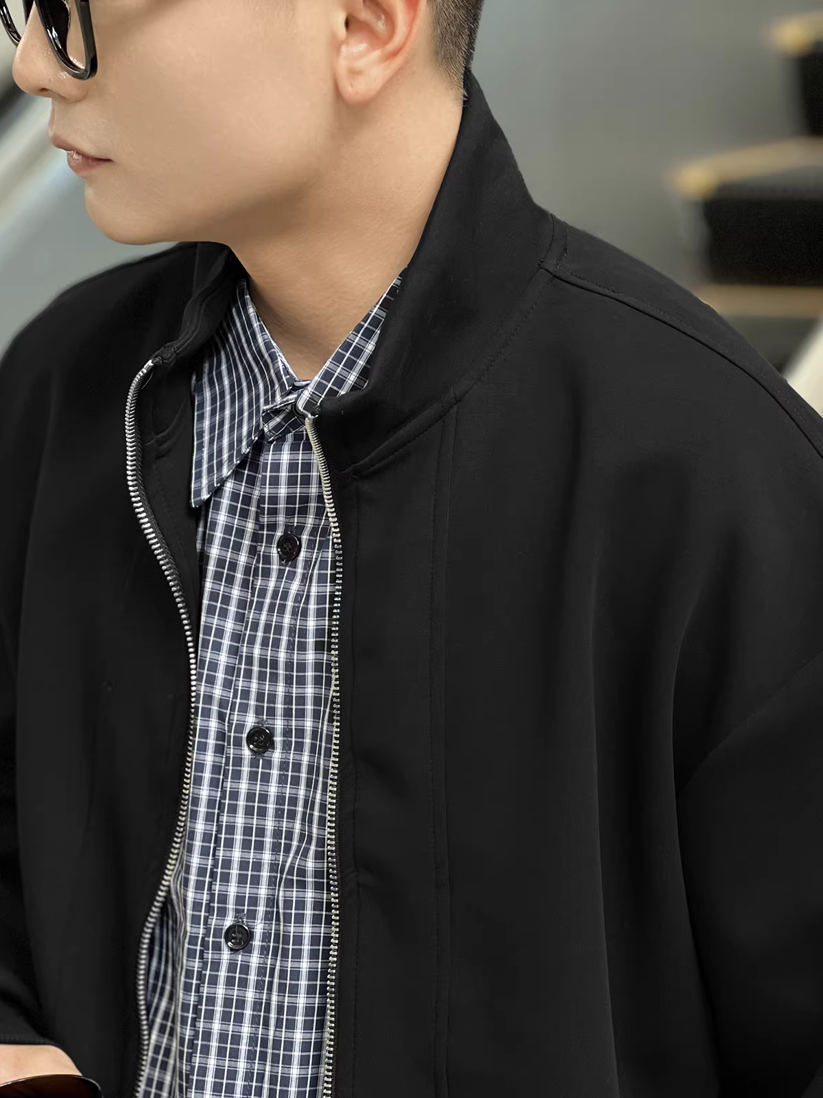 Áo khoác ấm có khóa kéo bằng vải cotton cao cấp phong cách giản dị đa năng số 22 dành cho nam, áo dáng rộng vừa vặn