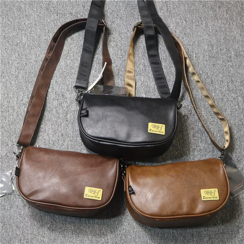 Túi đeo chéo nam Hàn Quốc ba ngăn kiểu Nhật Bản và Hàn Quốc, unisex, đeo vai, đeo chéo, túi nhỏ, túi đựng điện thoại