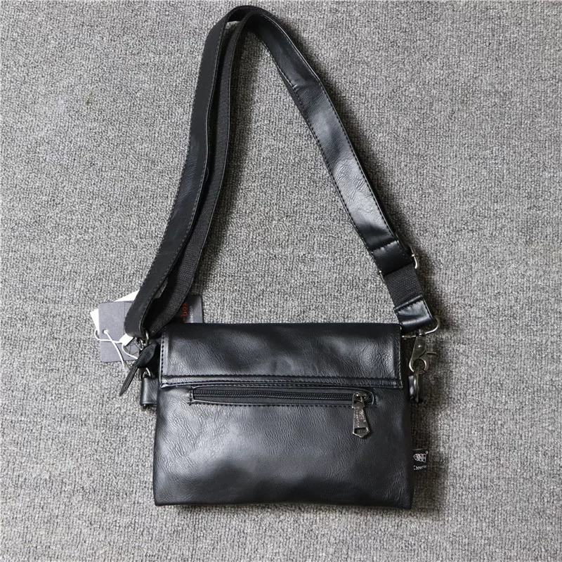 Túi đeo vai nam phong cách Hàn Quốc ba ngăn mới thời thượng phong cách Nhật Bản, chất liệu da mềm retro, balo đeo chéo phổ biến, túi đeo chéo nhỏ gọn