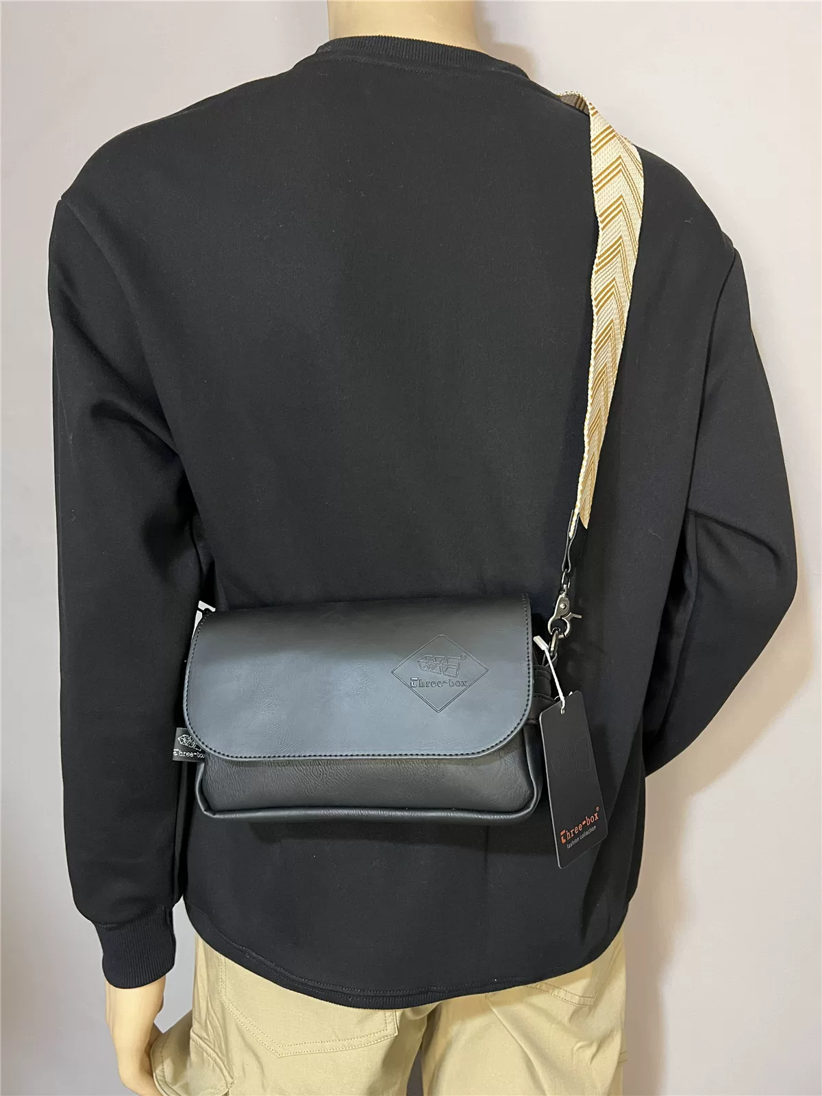 Túi đeo chéo nam phong cách Hàn Quốc 2025, dây đeo rộng, đa năng, unisex, chất liệu da thật, kiểu balo