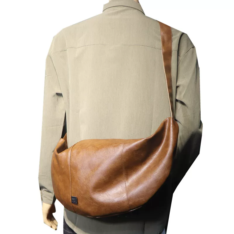 Túi đeo vai nam cỡ lớn phong cách Hàn Quốc và Nhật Bản Threebox, túi đeo chéo thể thao thời trang dành cho người đi xe máy, túi đựng bánh bao.