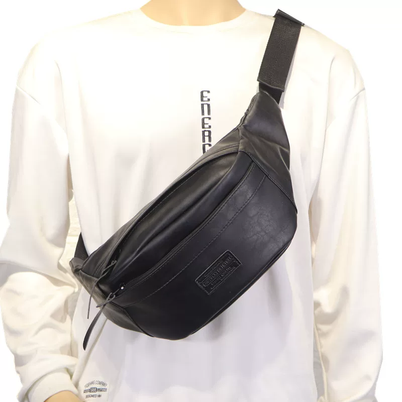 how2play túi đeo ngực nam phong cách Hàn Quốc thời thượng, đơn giản, chất liệu da PU mềm, đeo chéo, đeo hông, phong cách thể thao, balo nam