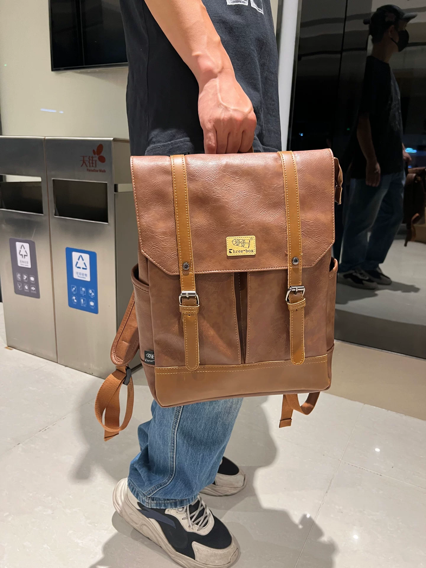 Ba lô ba ngăn dành cho giới trẻ Nhật Bản và Hàn Quốc, ba lô thời trang du lịch ngoài trời leo núi, cặp đi học dành cho sinh viên