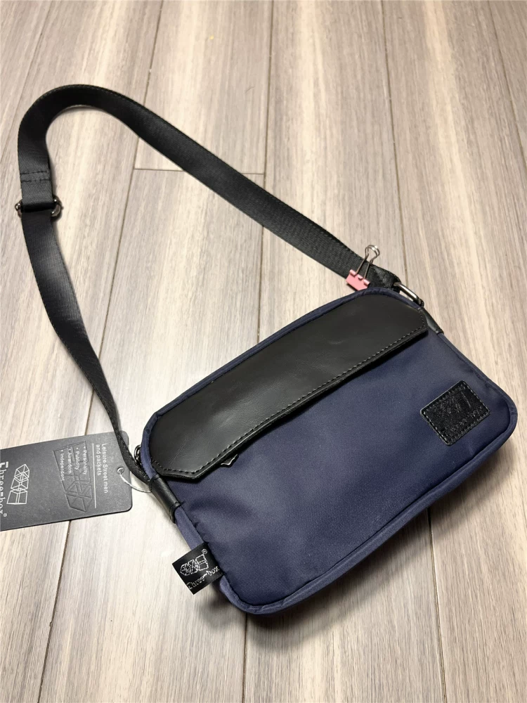 Túi đeo chéo nam 2025 phong cách Hàn Quốc chất liệu vải Oxford phối nylon, túi đeo chéo nhỏ thời trang, balo đeo chéo nhỏ gọn