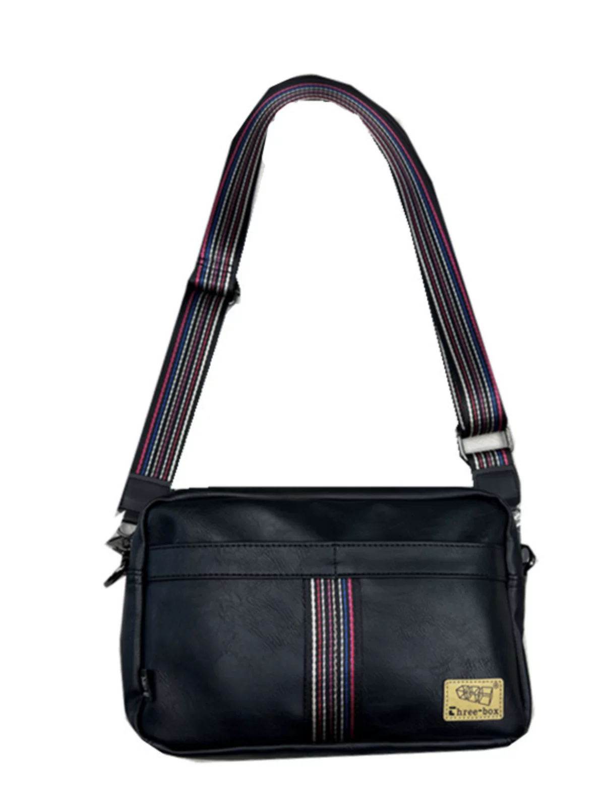 Túi xách nam thời trang threebox, túi đeo vai nam sọc ruy băng, túi đeo chéo ngoài trời hợp thời trang, ba lô nữ
