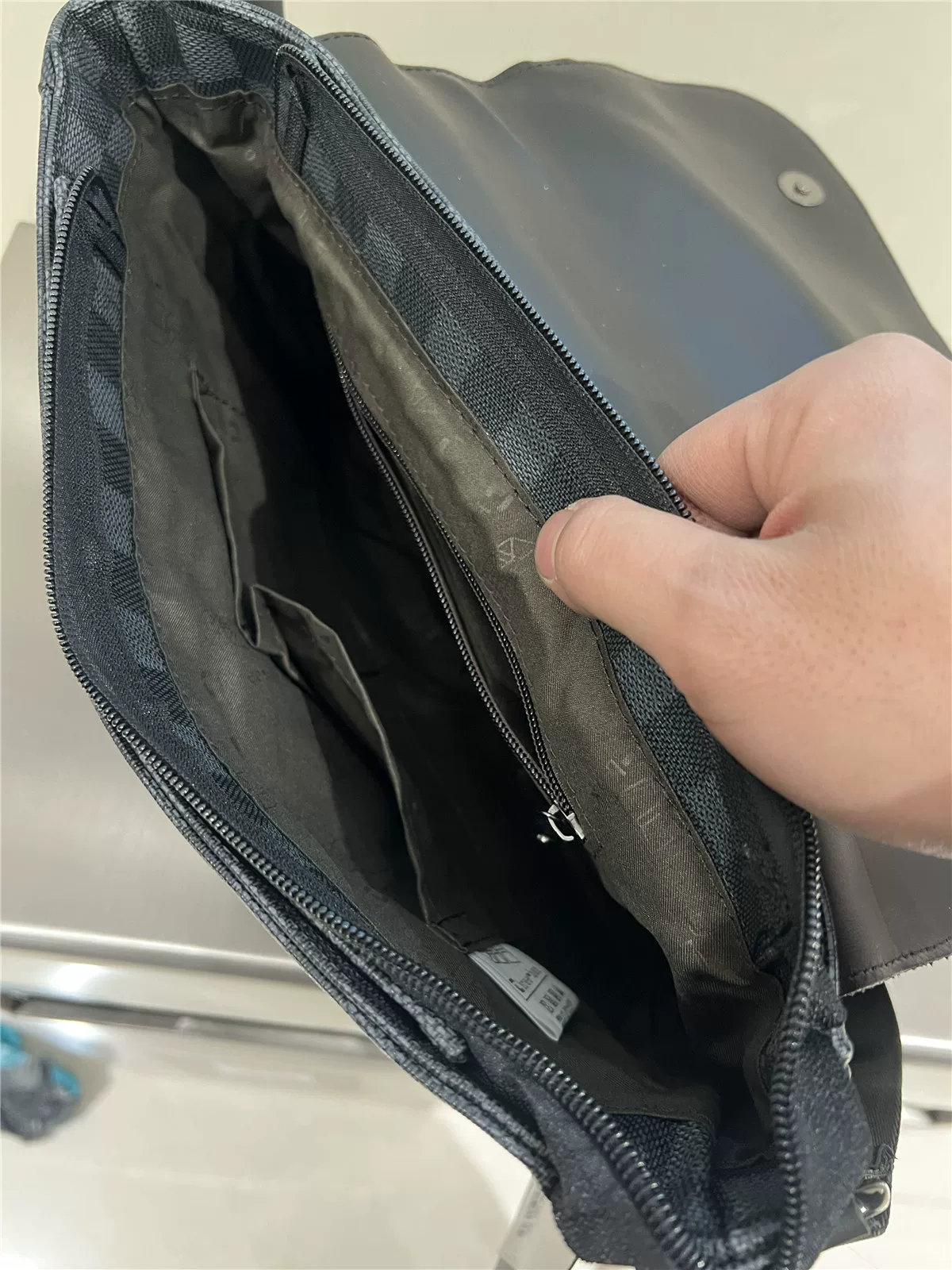 Bộ ba túi nam mới thời trang, họa tiết ca rô, đeo chéo, unisex, đựng máy tính bảng