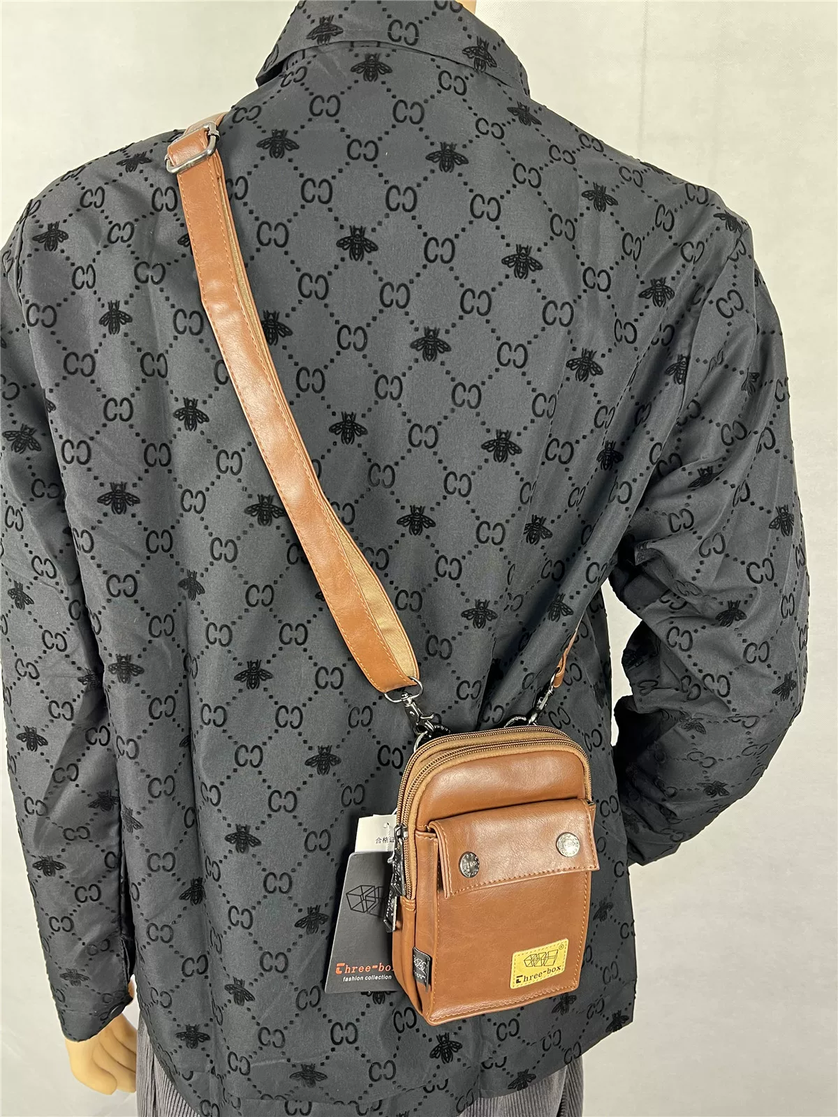 Túi đeo chéo nhỏ thời trang 2024, kiểu dáng hiện đại, túi đeo vai nam mini, túi đeo hông retro, ví đựng điện thoại và tiền xu