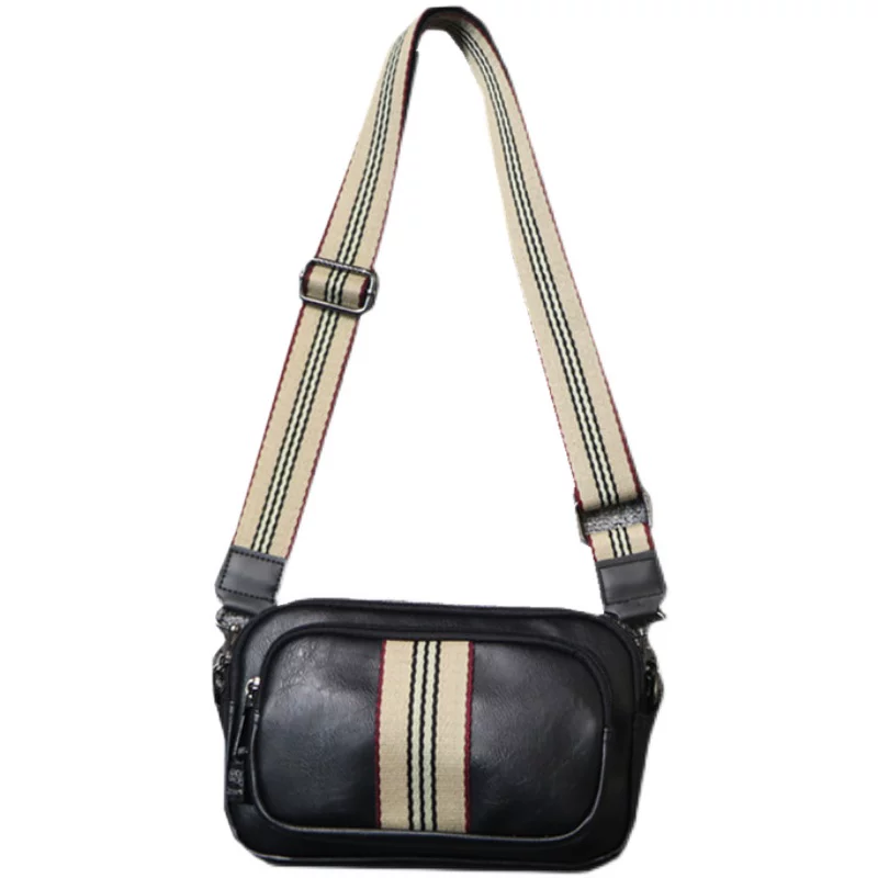 threebox phiên bản Hàn Quốc mới hợp thời trang thương hiệu túi đeo vai nam sọc giản dị hip-hop dệt đeo chéo thể thao túi nhỏ