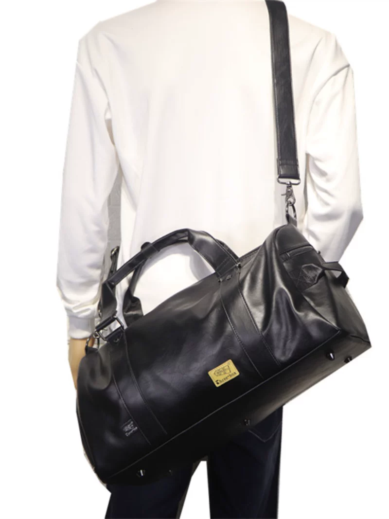 Túi xách nam ba ngăn kiểu Âu Mỹ, túi du lịch nam cỡ lớn, thời trang, túi đeo chéo nam kiểu xô