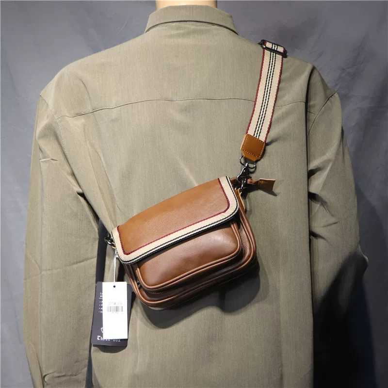 Túi đeo vai nam thời trang Hàn Quốc ba ngăn phong cách đường phố Nhật Bản, túi đeo chéo đựng điện thoại, túi thể thao nữ