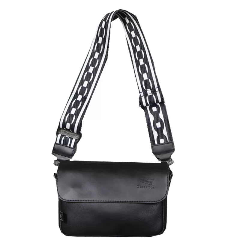 Túi đeo chéo cá tính phong cách Hàn Quốc ba ngăn, kiểu dáng giản dị cổ điển, dây ruy băng rộng, túi nhỏ đeo chéo nữ, túi đựng điện thoại