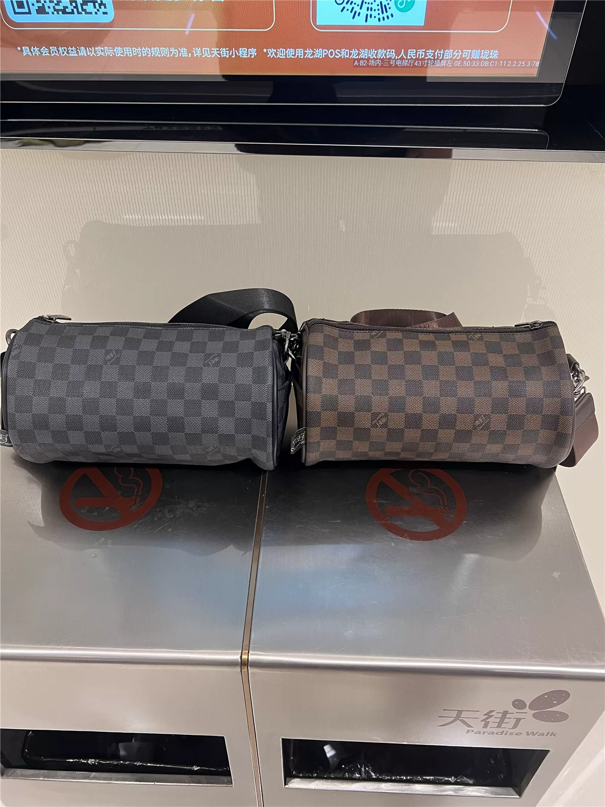 Túi đeo chéo nam ba ngăn kiểu dáng thời trang, họa tiết caro, balo nhỏ đeo vai đơn, túi đeo chéo nữ thời trang mới đa năng, kiểu dáng biker