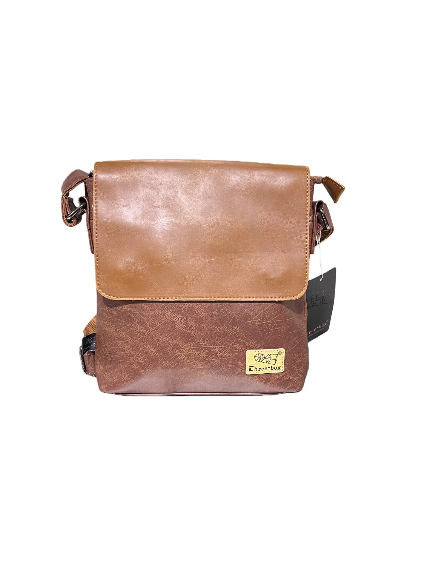 Túi đeo chéo ba ngăn phong cách Hàn Quốc chất liệu da thật dành cho nam, túi đeo vai dọc, ba lô xách tay phong cách Anh Quốc dành cho nam và nữ