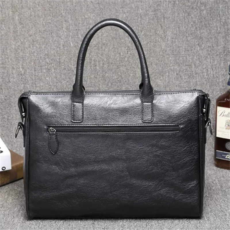 Túi xách nam da mềm mới năm 2025, túi du lịch công tác, túi đựng tài liệu máy tính, túi đeo chéo vai đi xe máy