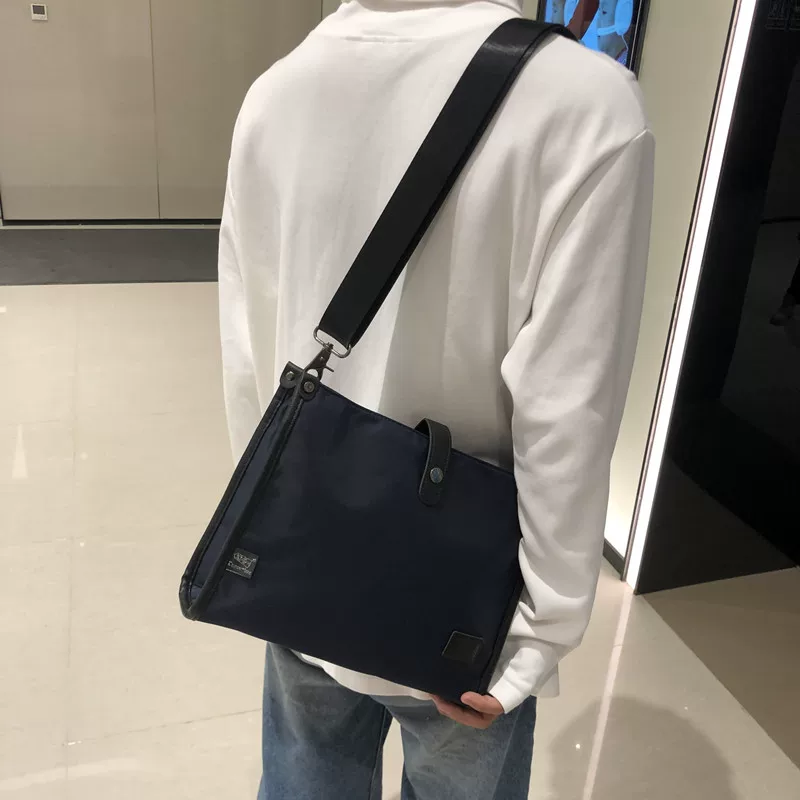 Túi đeo vai nam phong cách Hàn Quốc ba ngăn túi đeo chéo công sở túi nylon nam túi đeo chéo nữ sinh viên túi đi học