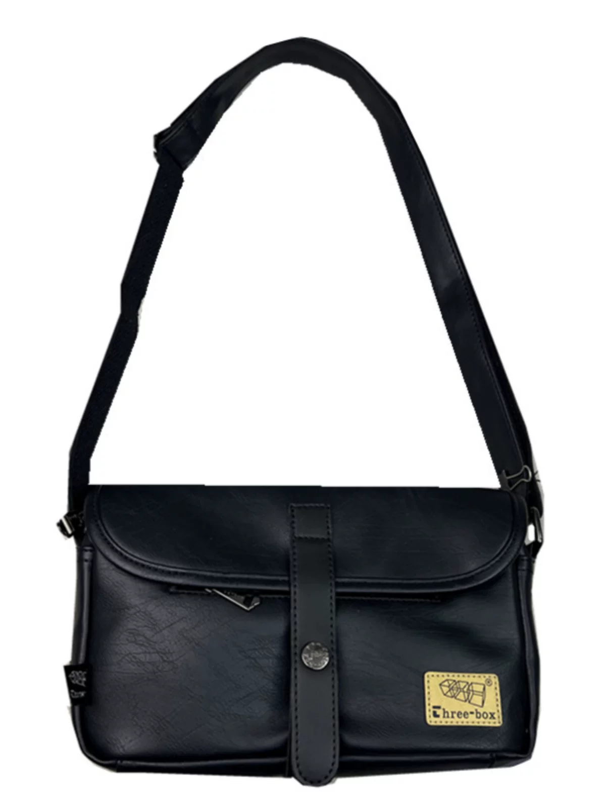 Túi đeo vai nam mới của Threebox, túi đeo chéo nhỏ phong cách Hàn Quốc hợp thời trang Trung Quốc, ba lô đựng điện thoại có khóa kiểu Nhật dành cho nữ